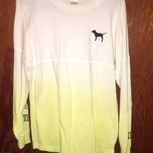 VS PINK OMBRÉ VARSITY CREW